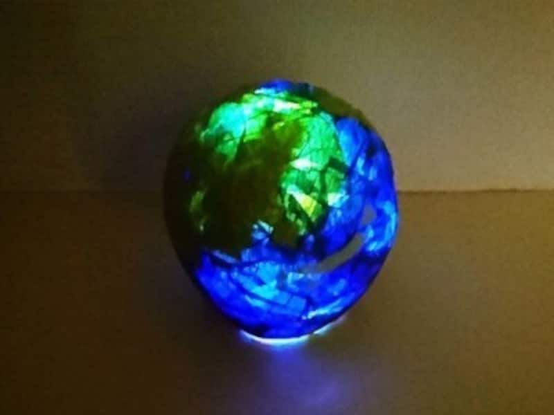 女の子の夏休み工作・自由研究工作 お花紙のランプシェード