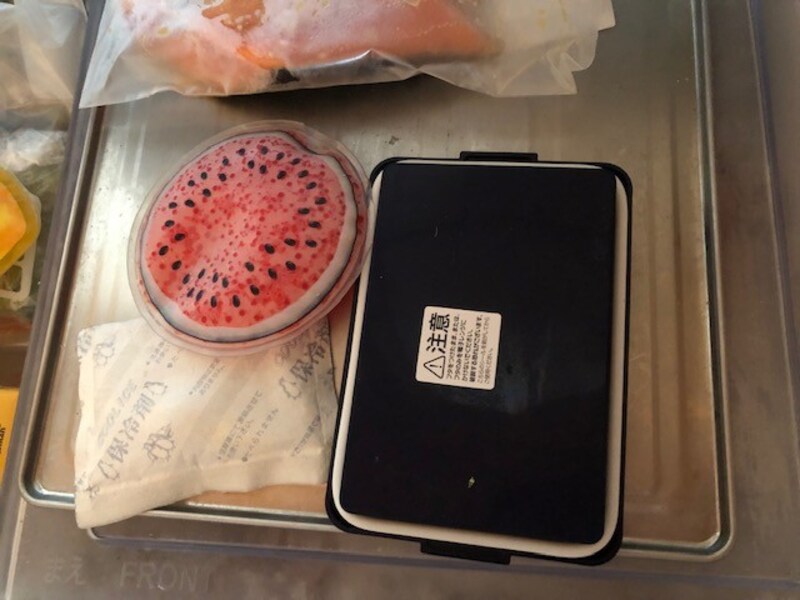 冷凍庫に一晩入れるだけで、朝にはかなり冷えている