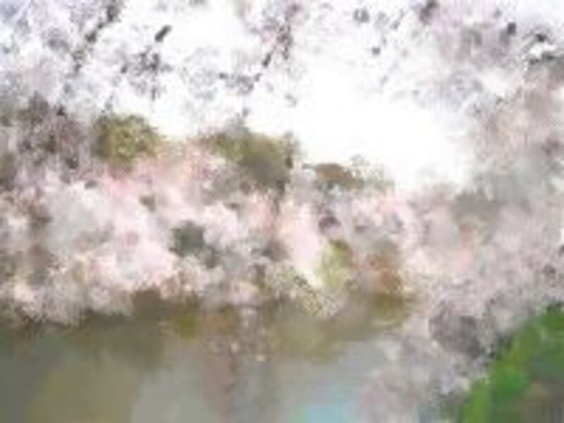 桜の絵画風画像