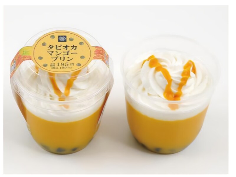 ミニストップの『タピオカマンゴープリン』／コンビニ・スーパーで買えるタピオカドリンク・タピオカスイーツ
