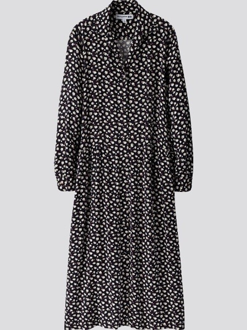 ユニクロ　レーヨンプリントシャツワンピース　4990円（税抜）