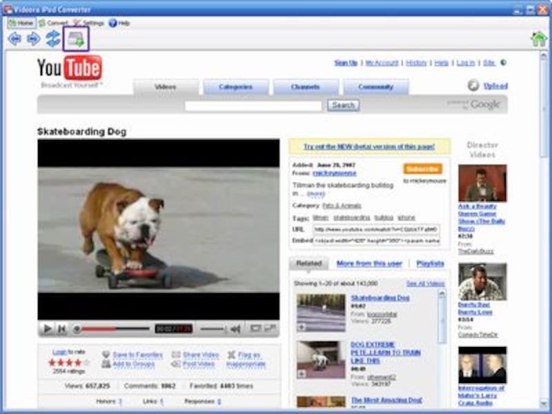 YouTubeからのダウンロード画面