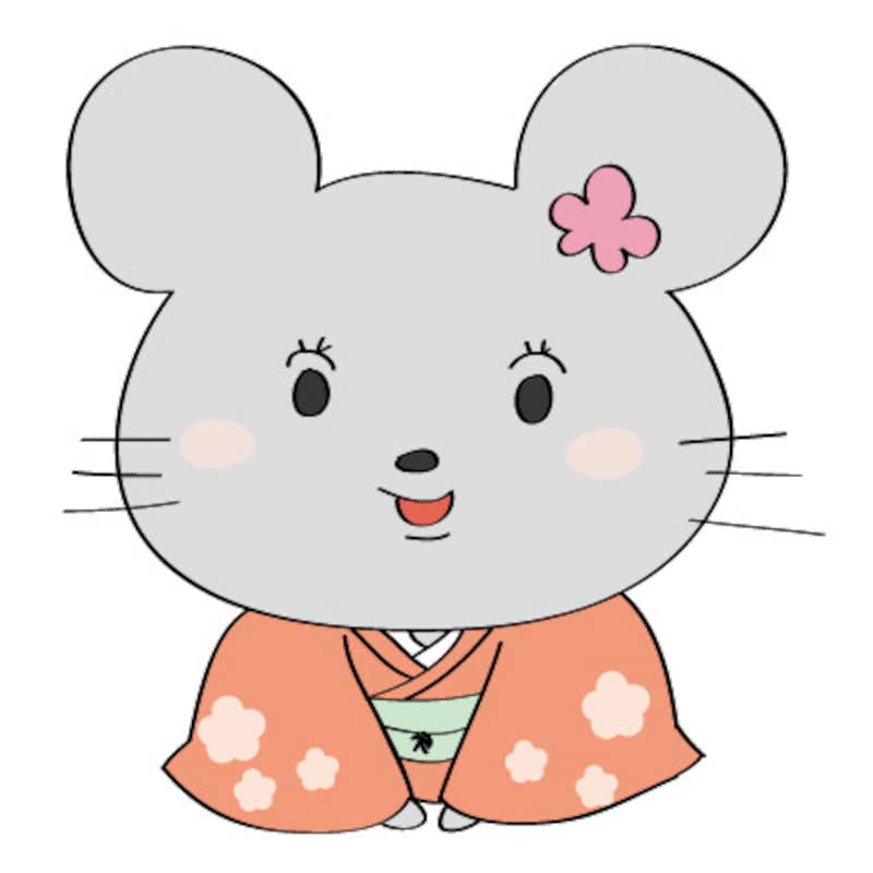 ねずみのイラストで年賀状を作成しよう!無料イラスト集