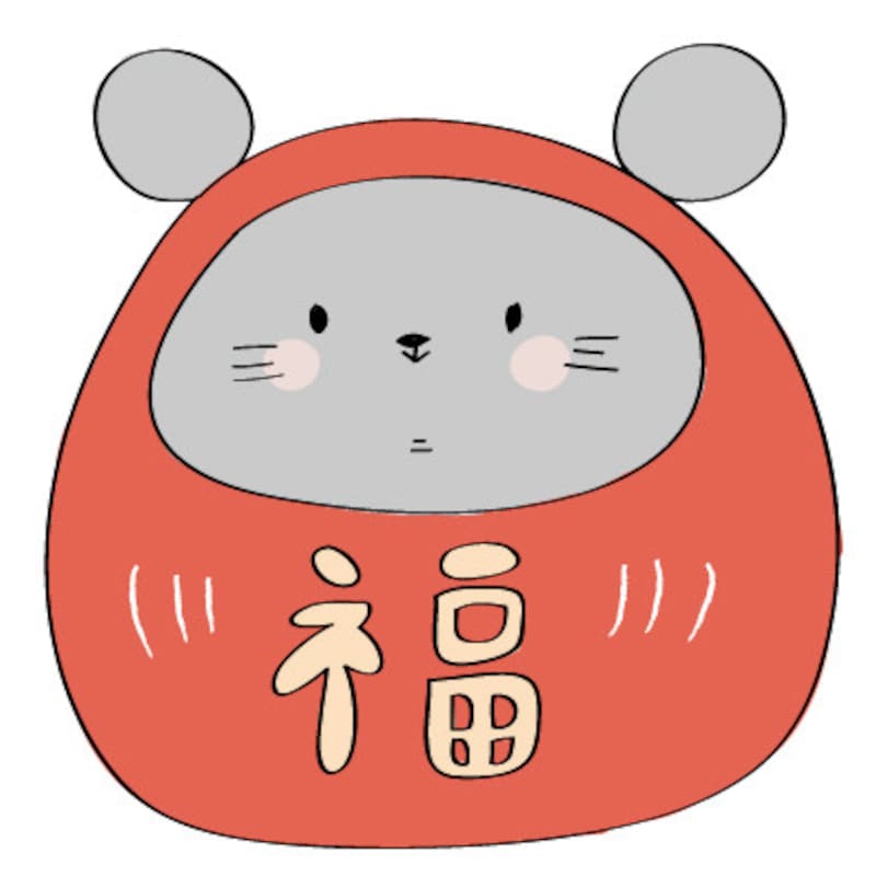 干支・ねずみのイラストがかわいい年賀状素材を紹介します