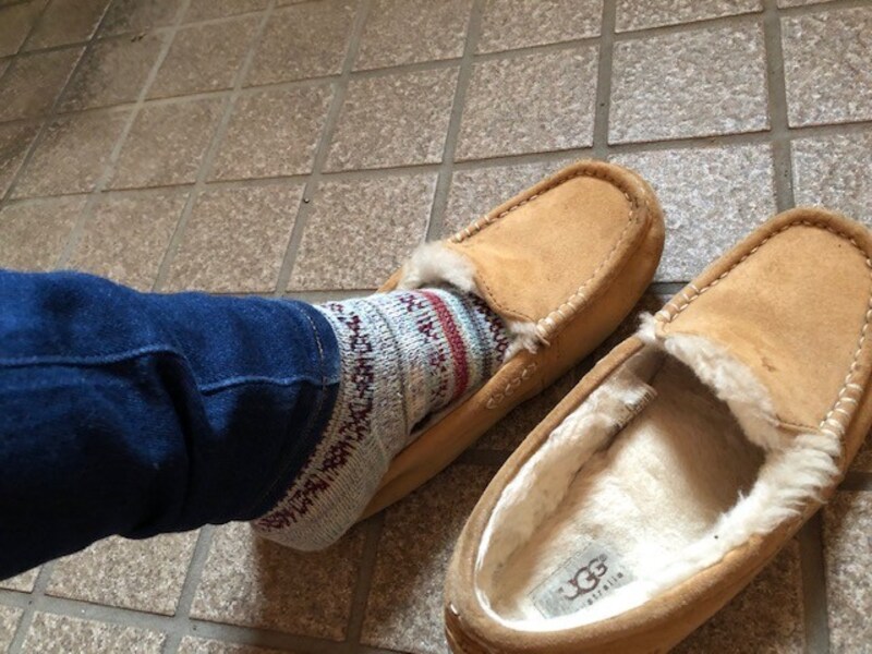 靴紐もないから足がすっと入る。玄関での時間ロスもなし