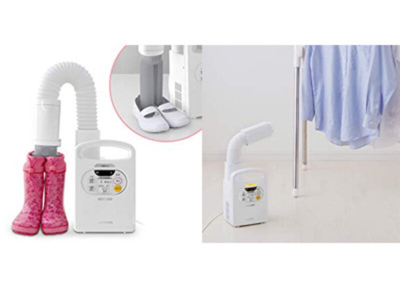 衣類や靴の乾燥にも