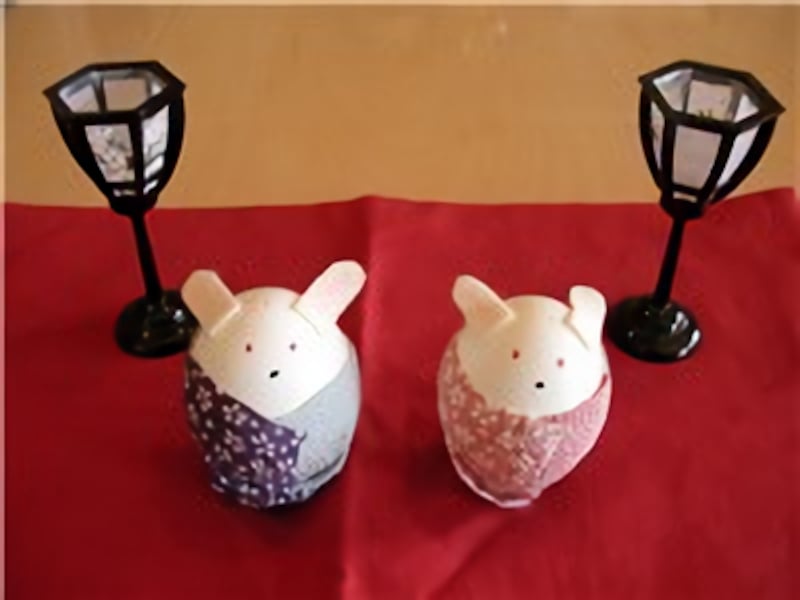 卵の殻でお雛様製作！ねずみの手作りお雛様・お内裏様