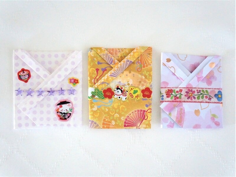 着物型折り紙ぽち袋