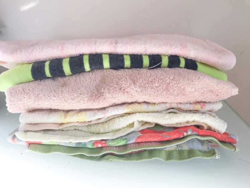 8枚のタオルで圧縮トラベルポーチの実験