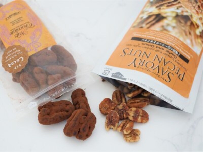 甘いペカンナッツショコラとしょっぱいセイヴォリーペカンナッツ