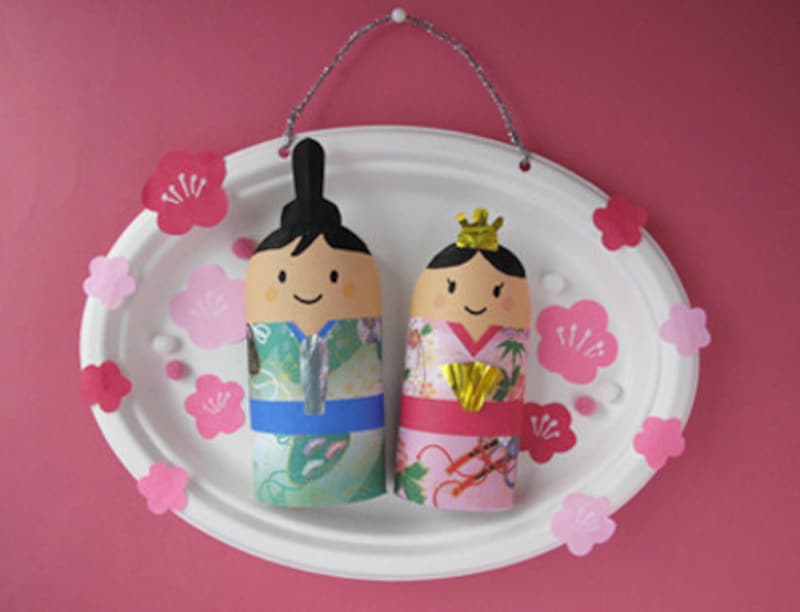 壁掛けのお雛様を紙皿工作・製作！