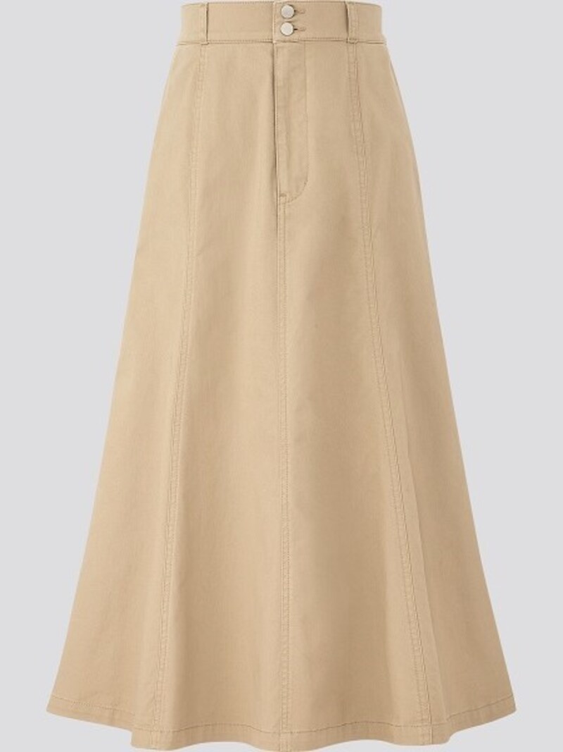 ユニクロ コットンマーメイドロングスカート 2990円(税込)