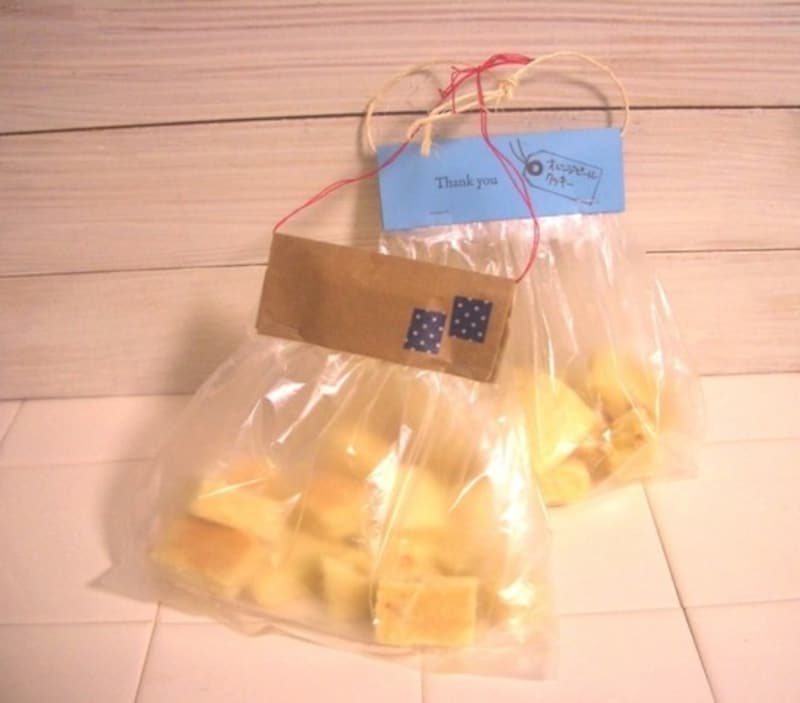 バレンタインラッピング手作り ビニール袋・ポリ袋でまるで市販お菓子