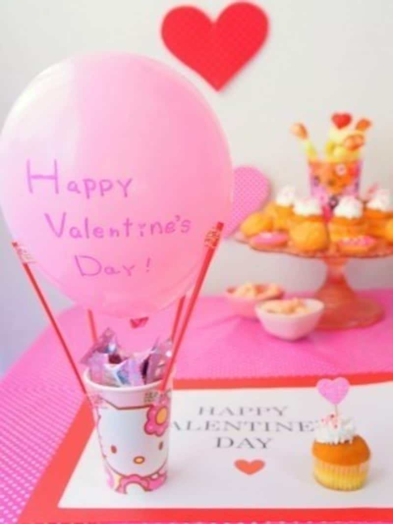 バレンタインラッピング手作り 風船の気球型メッセージ