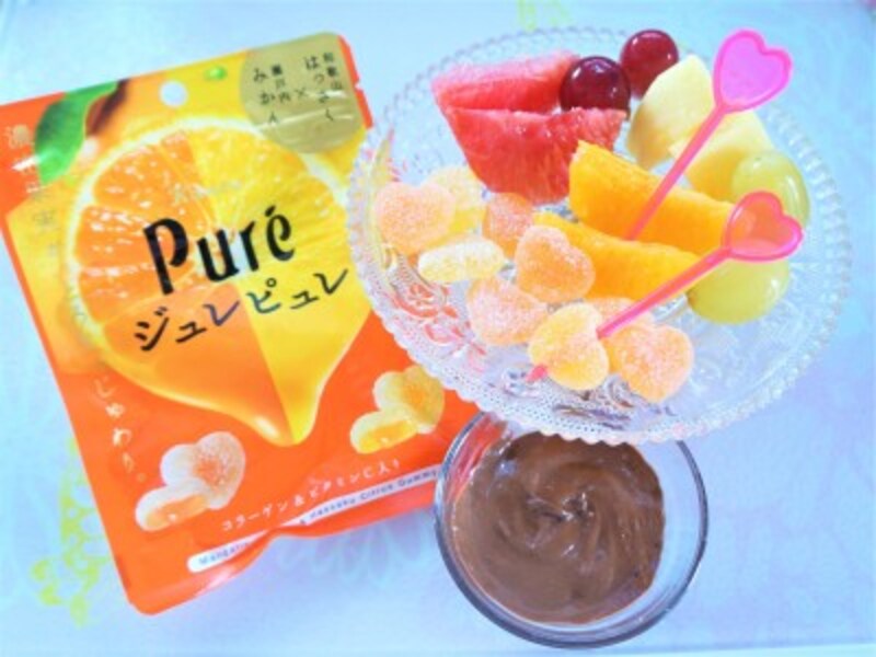 ジューシーなジュレピュレはチョコレートとの相性抜群です。