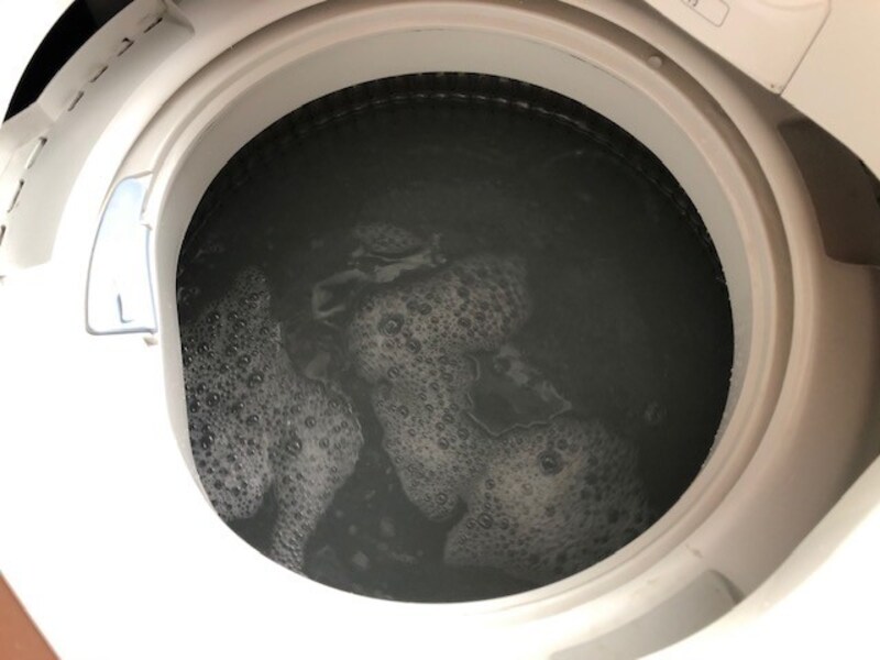 洗濯機を２回か３回くらい回します