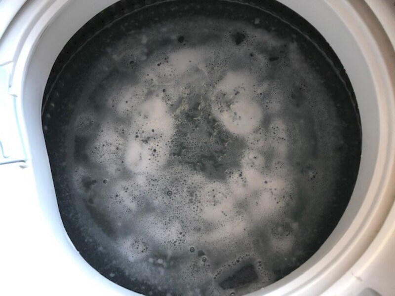 約6時間放置。泡が出てきている