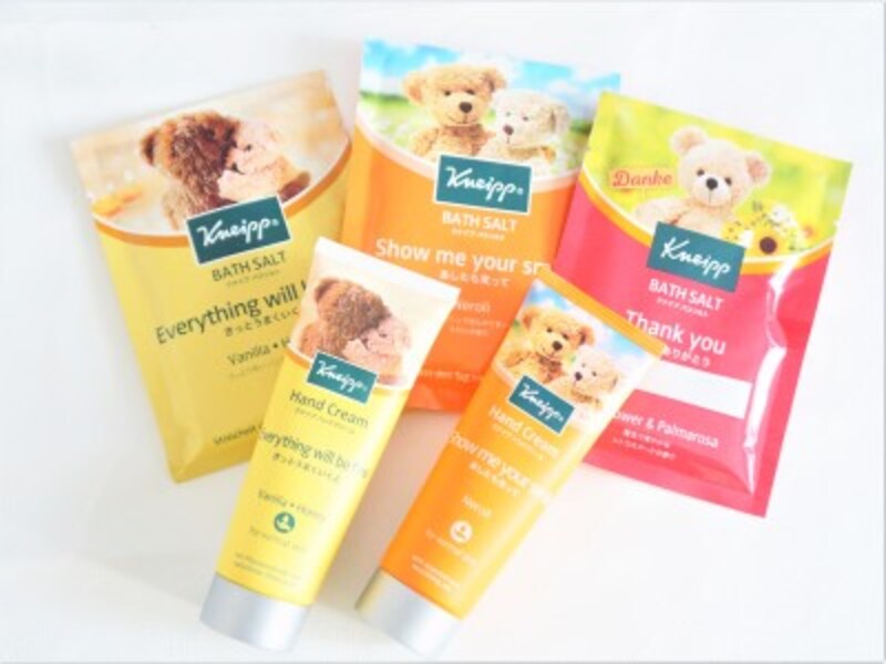 バスソルトもメッセージ入りです。