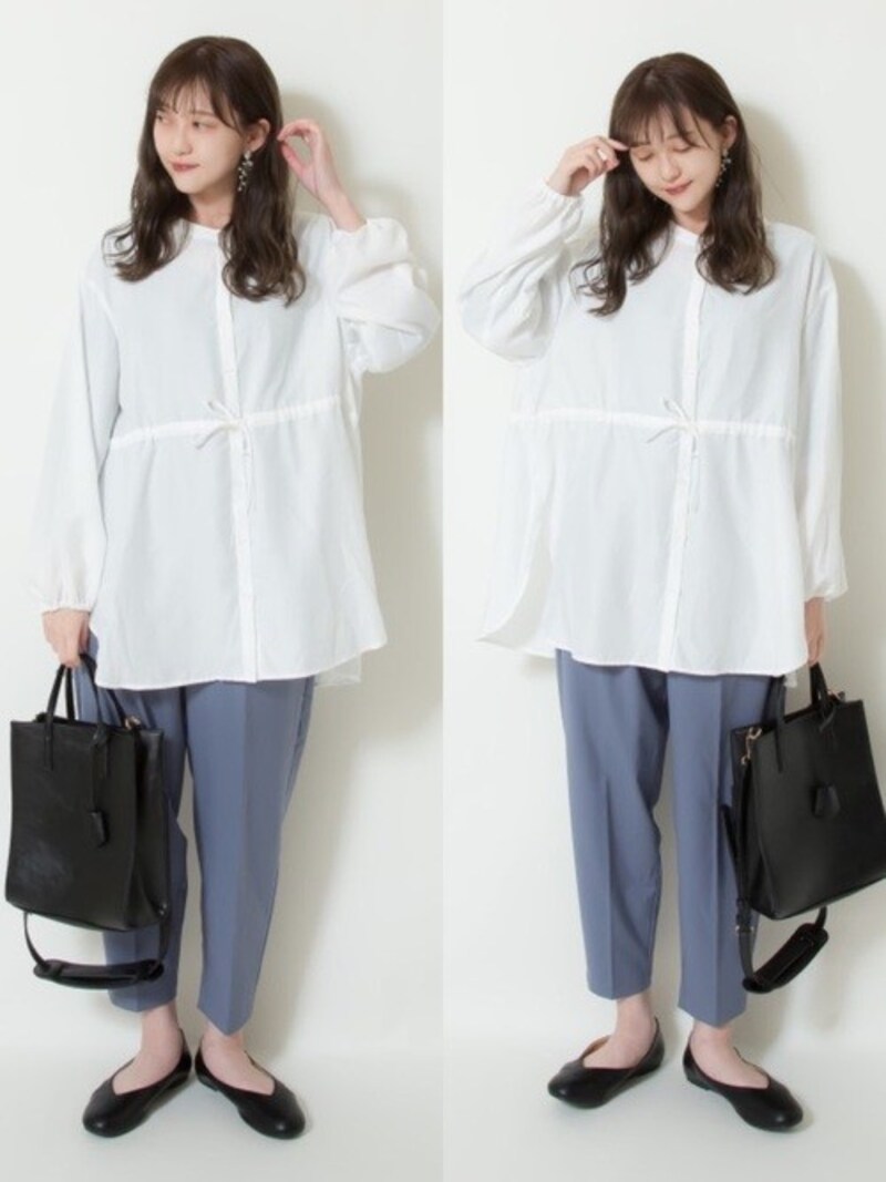切り替えがおしゃれなシャツとバッグがしまむらアイテム　出典：WEAR