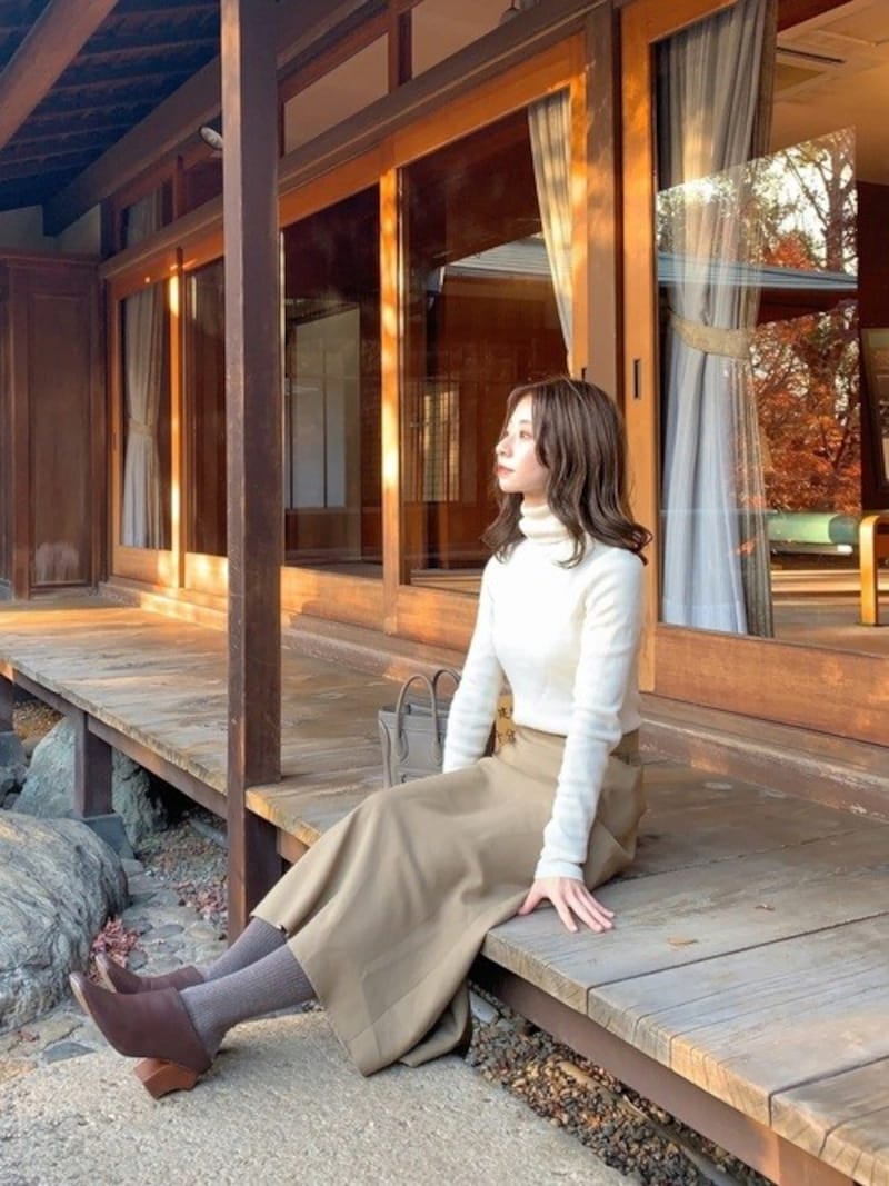 肌触りがよくて高品質の無印ニットはずっと着られる　出典：WEAR