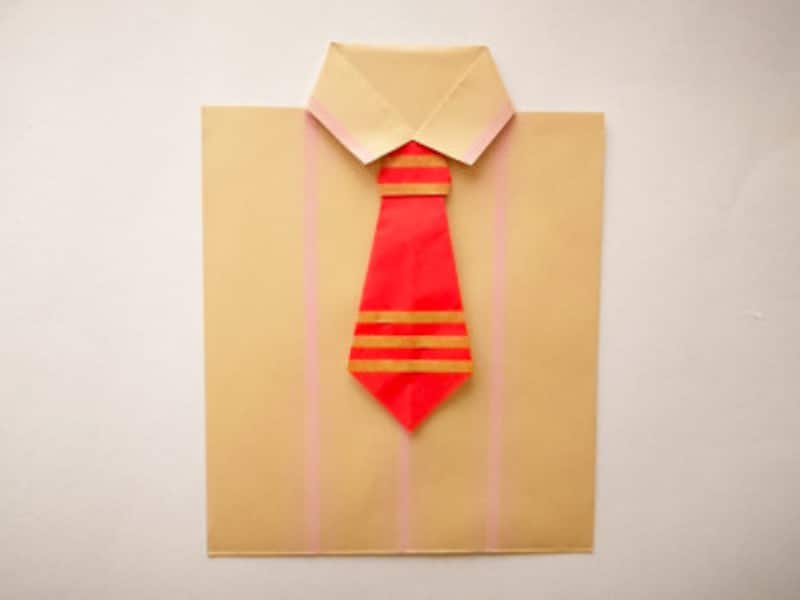 父の日の折り紙 ネクタイのプレゼント袋を手作りプレゼント 工作 自由研究 All About