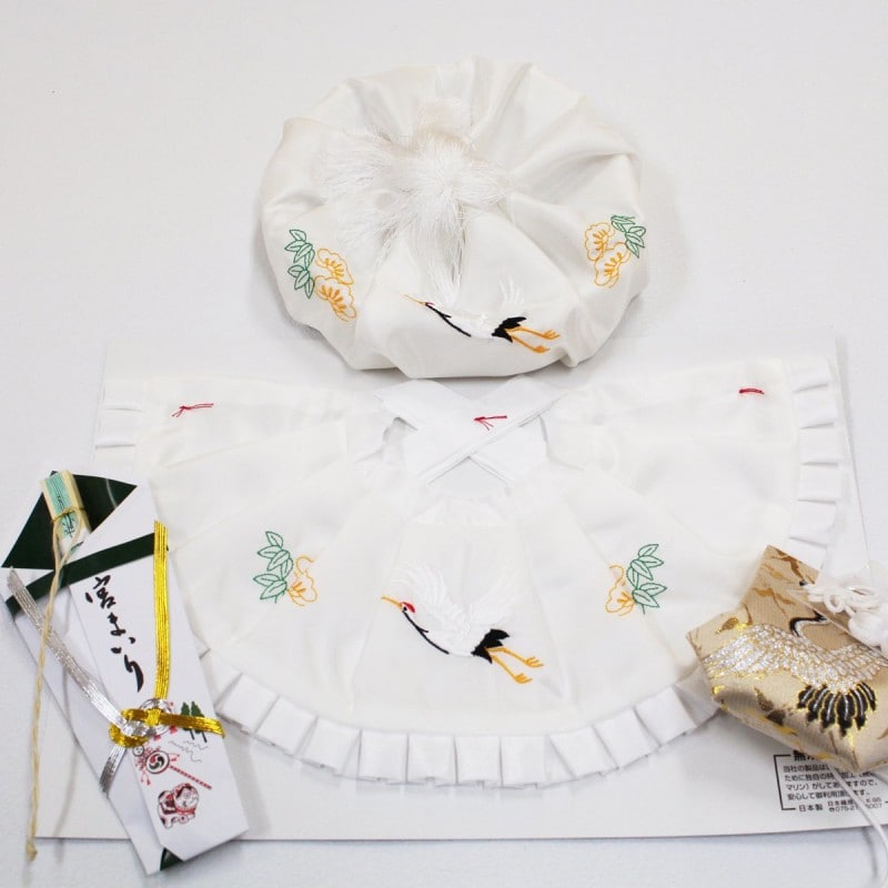 男の子 お宮参り 服装・着物・祝い着 よだれかけと帽子
