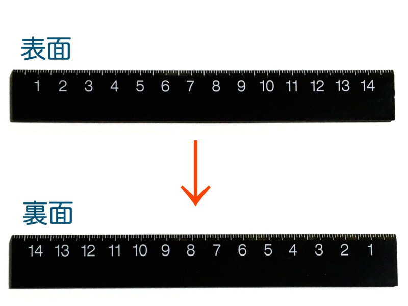 無印の両面目盛り定規