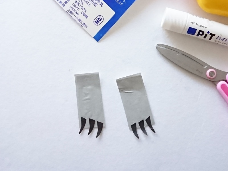 びっくり貯金箱の作り方手順、オオカミの手