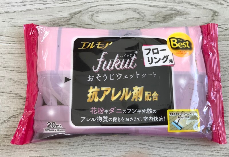 エルモアの抗アレル剤配合のお掃除用ウェットシート