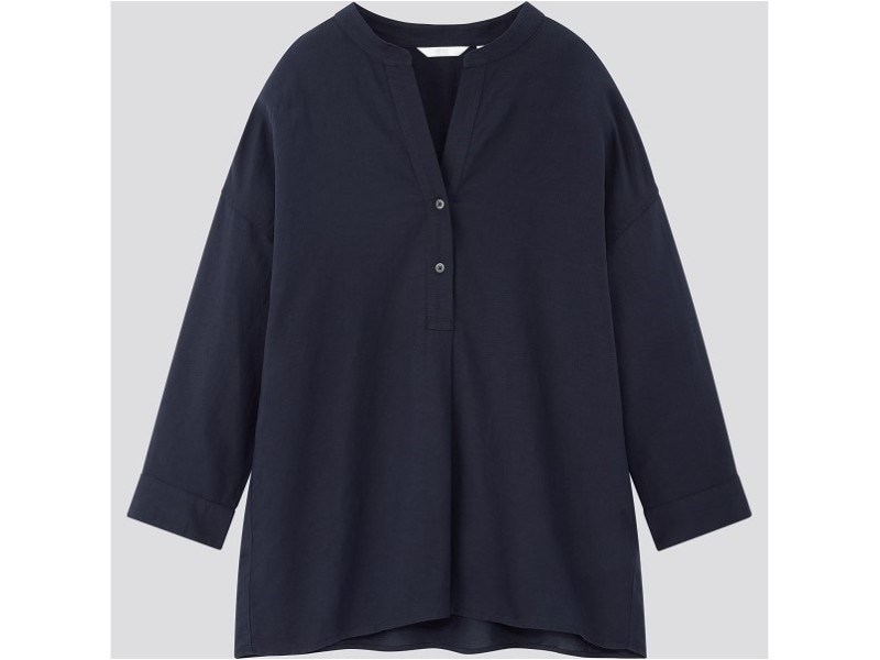 ユニクロ リネンブレンドスキッパーシャツ 1990円(税抜)