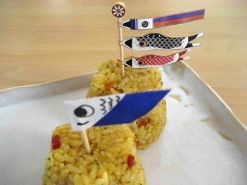 鯉のぼりレシピ・料理　お子さまランチ・旗ピック