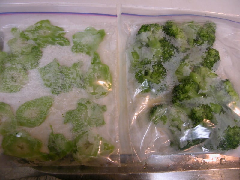 野菜の冷凍のやりかた