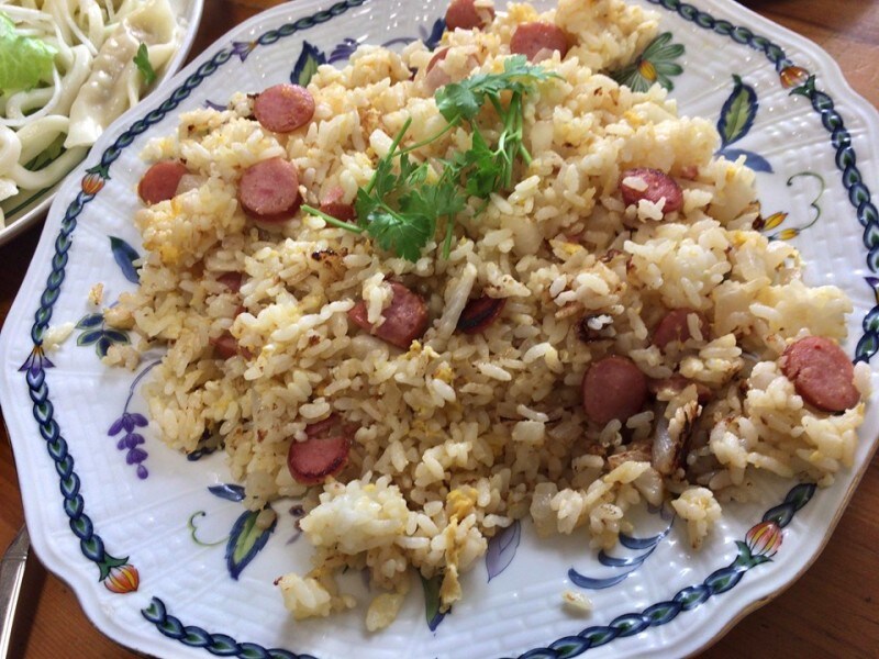 トッピングはベランダ菜園のコリアンダー