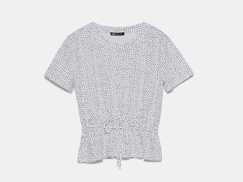 ZARA  リボン付きTシャツ  1590円(税抜)