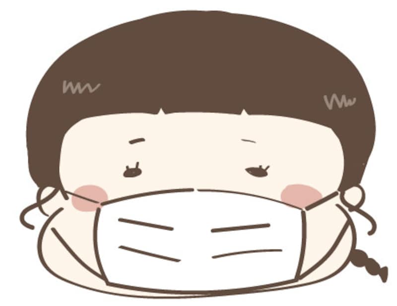 イラスト　マスク　女の子　無料　カラー