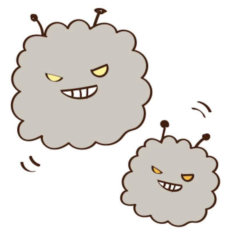 イラスト バイ菌　細菌　ウィルス　風邪　無料　カラー