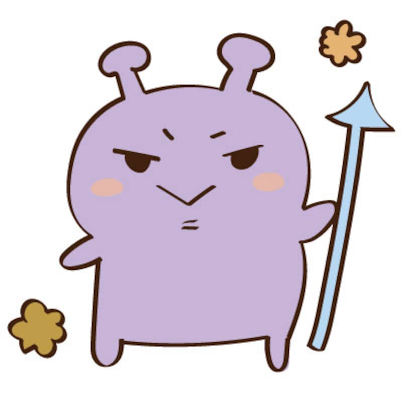 イラスト バイ菌　細菌　ウィルス　風邪　無料　カラー