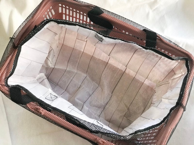 3COINSのエコバッグレジかごタイプ