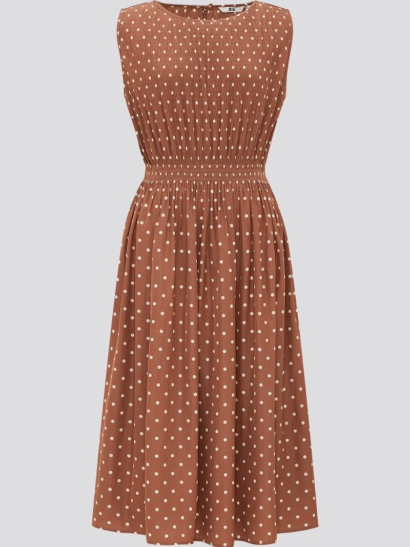 ユニクロ　プリントシャーリングワンピース　3990円（税抜）