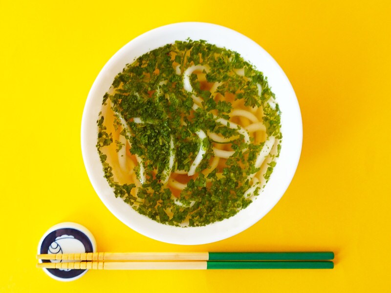 カルディのパクチースープを使って作るパクチーうどん