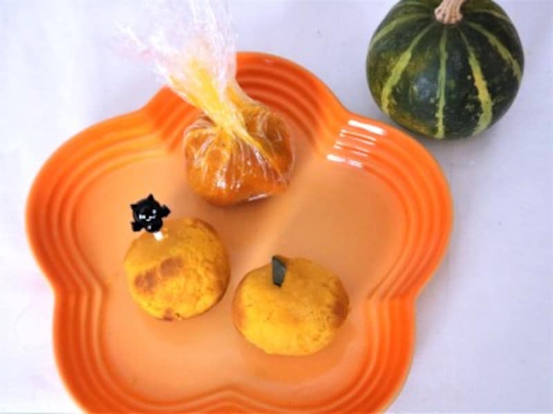 かぼちゃ巾着を焼いたスイートパンプキン