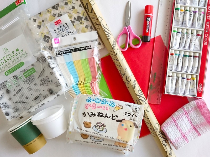 おうちでハンバーガー屋さんごっこ 軽量紙粘土工作 材料