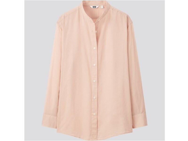 ユニクロ シアーバンドカラーシャツ 2990円(税抜)