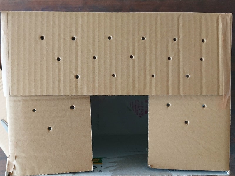 ダンボールで千本引きを手作り