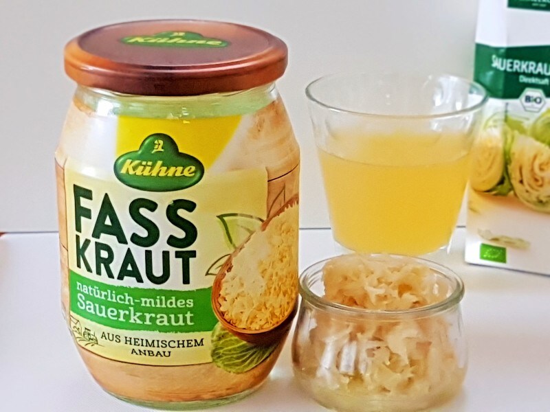 ザワークラウトとジュース
