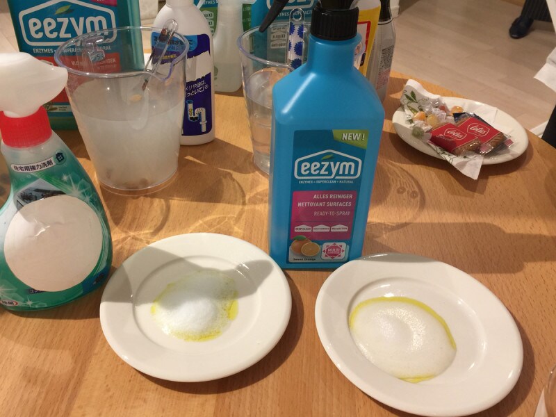 eezym/イージムサーフェスクリーナー洗剤の実験