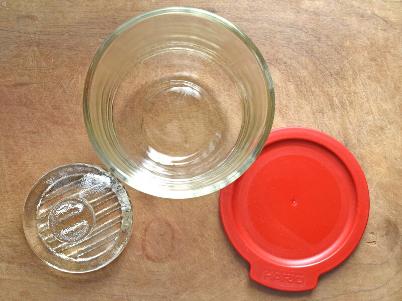 ガラスの一夜漬け器