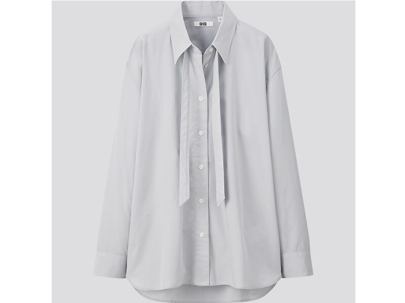 ユニクロユー　オーバーサイズボウタイシャツ　2990円（税抜）