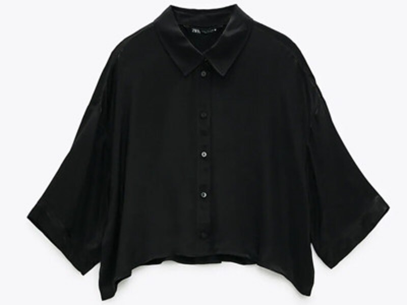 フルイドサテン地シャツ(出典:ZARA)
