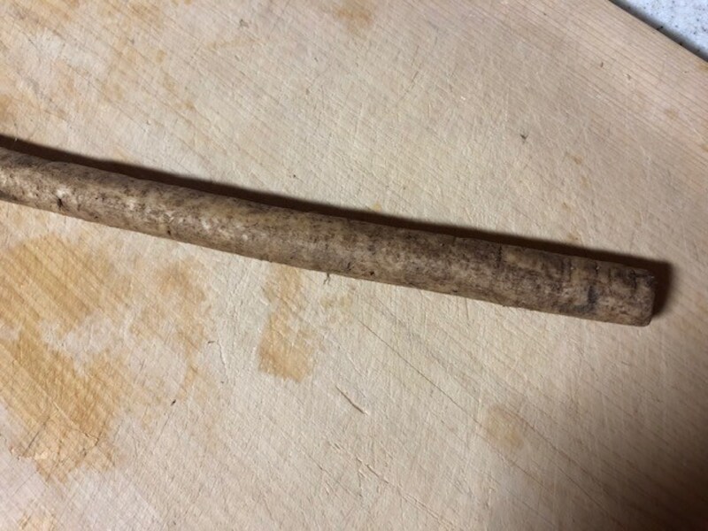 ブラシで擦る前のゴボウ